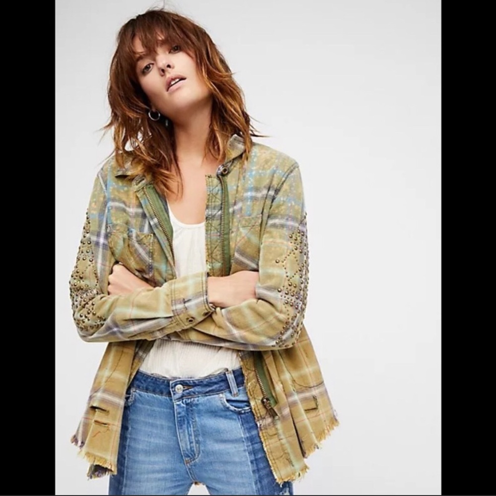 Free People Deconstructed Shirt Jacket